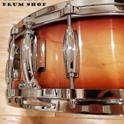 Gretsch 5.5x14" USA Custom Snare Drum in Amber Walnut Burst Finish image 4