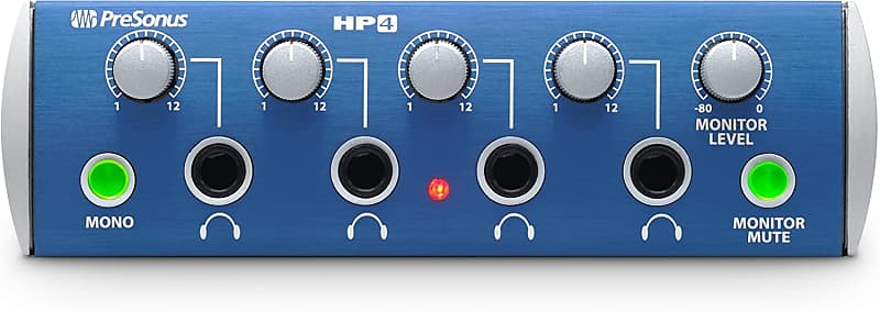 PreSonus HP4 -  4 Channels Headphone Distribution Amplifier image 1