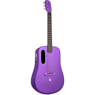 Lava Music ME 4 Carbon Fiber 38” Acoustic Electric Guitar - Purple image 2
