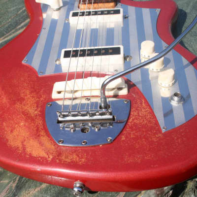 1965 Guyatone LG-80T Japan Vintage Bizarre Guitar - Metallic