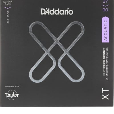 D'Addario 37-90 Custom Light, Taylor GS Mini, XT Phosphor Bronze Coated Acoustic Bass Strings image 2