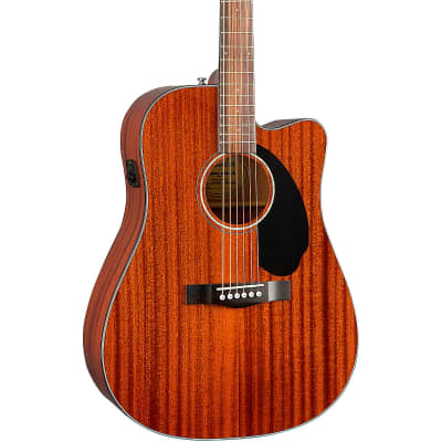 Fender CD-60SCE Dreadnought All-Mahogany Acoustic-Electric Guitar Natural image 6