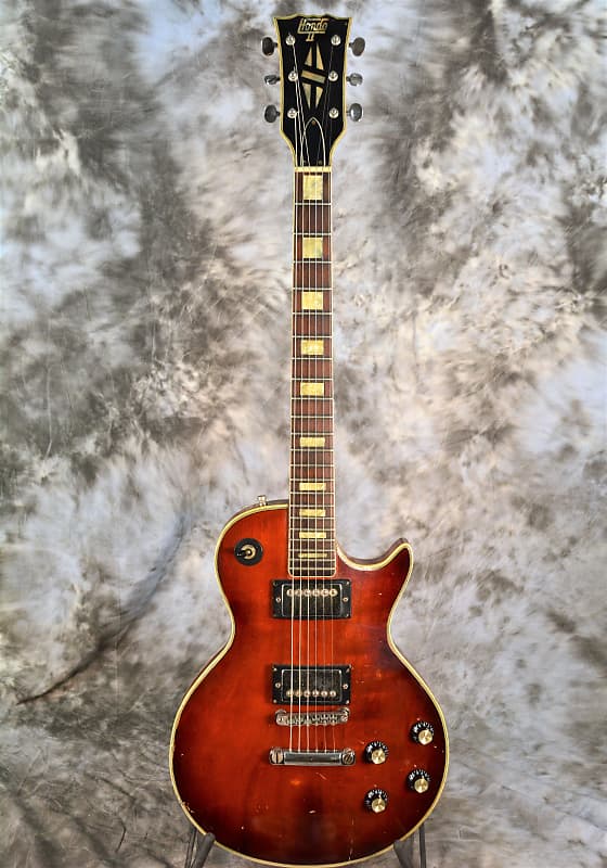 Hondo II HD-745 Les Paul guitar - Rare Set Neck vintage burst | Reverb