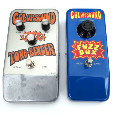 Vintage 90's Colorsound Tone Bender + Fuzz Box - V1 Original Issues by Dick Denney for Sola Sound London for sale
