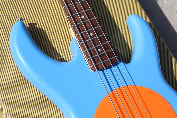 Fleabass Model 32 4 String Bass Guitar Water Finish Blue and