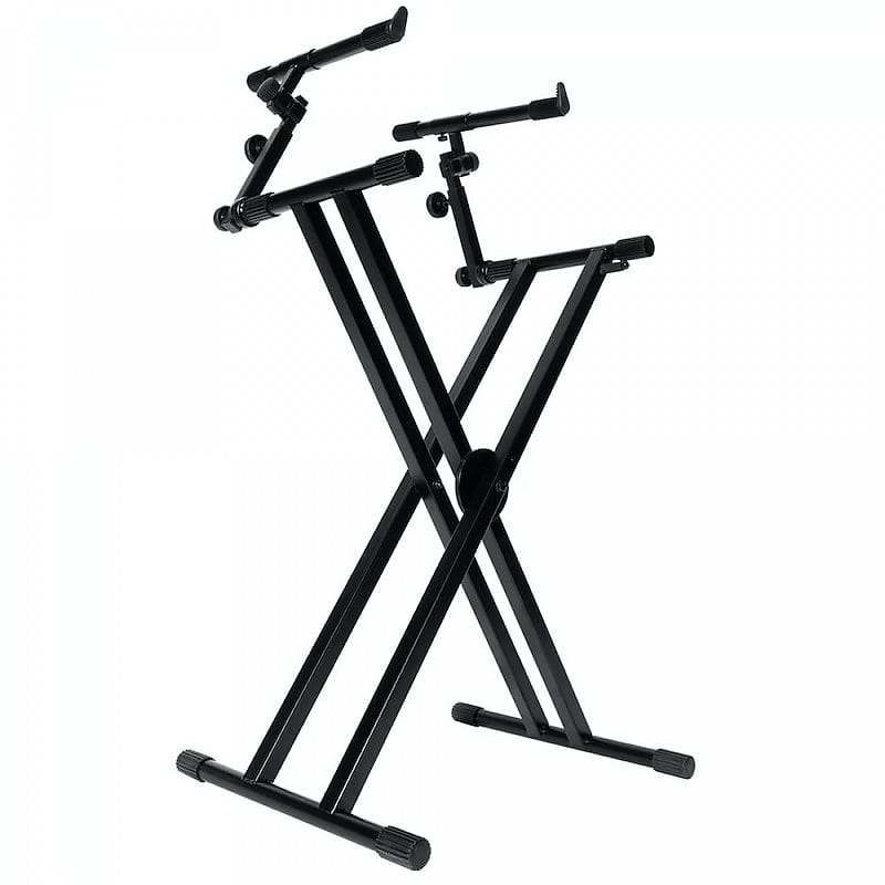 On-Stage Stands KS7292 Double-X Ergo Lok Keyboard Stand with 2nd Tier image 1