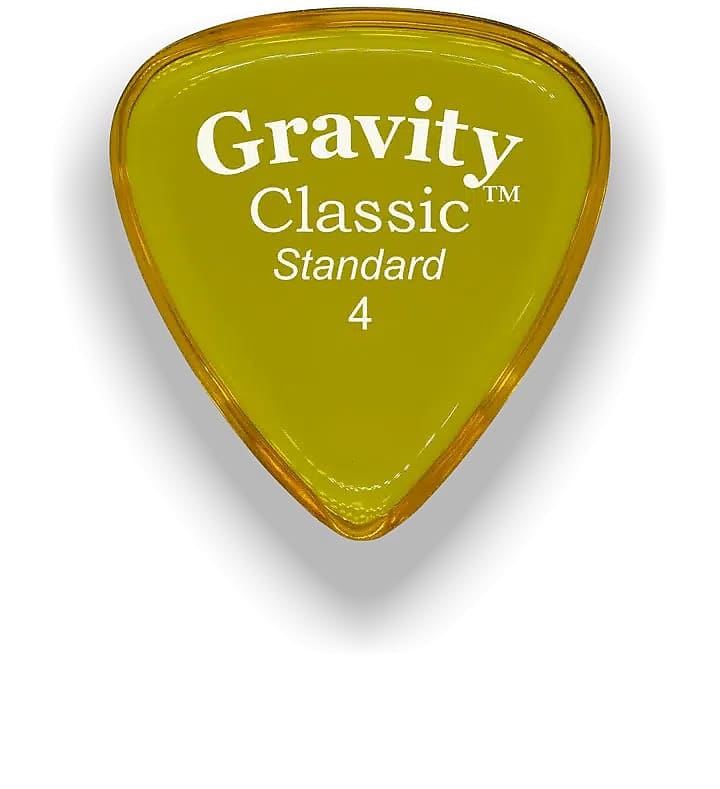 Gravity Picks Classic Standard | 4.0mm | Polished Yellow image 1