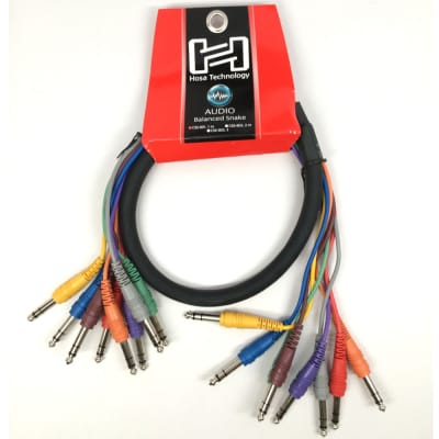 Hosa CSS-801 Balanced Snake 1/4 in TRS to Same (3ft; 1m) image 1