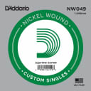 D'Addario NW049 Nickel Wound Electric Guitar Single String, .049