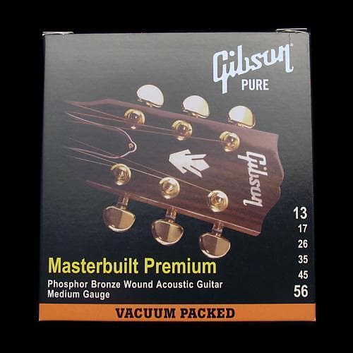 Gibson Masterbuilt Premium Acoustic Strings (Medium 13-56) image 1