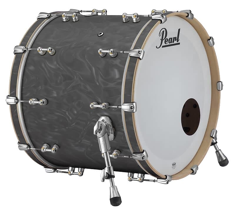 Pearl Music City Custom Reference Pure 26x14 Bass Drum W/ Mount SHADOW GREY SATI image 1
