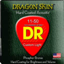 DR Strings Dragon Skin Acoustic Phosphor Bronze Coated Strings - 11-50