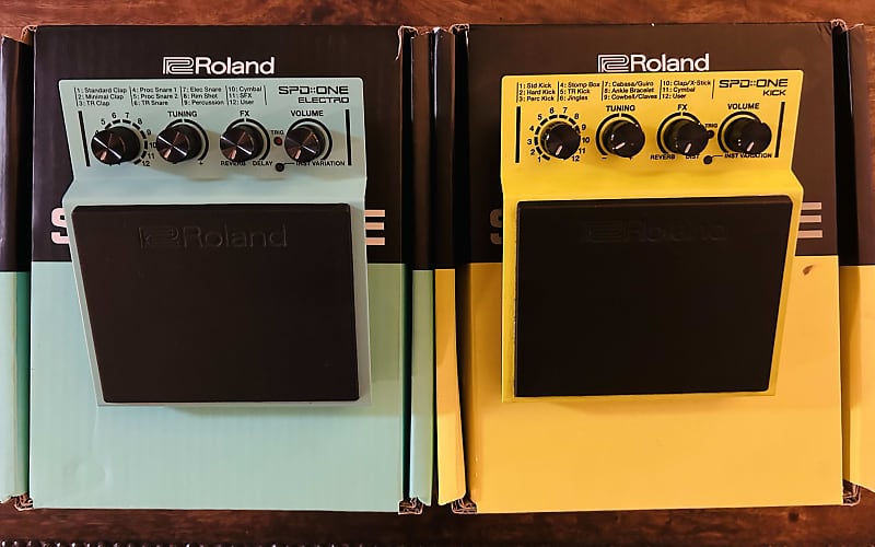 Roland SPD::ONE Kick and Electro (Pair) - Yellow Green | Reverb