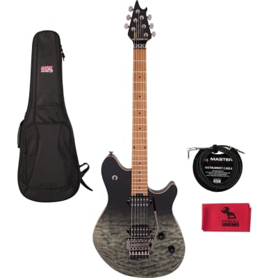 EVH Wolfgang Standard QM Guitar Black Fade w/ Bag, Cable