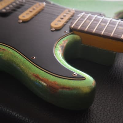 American Fender Stratocaster Relic Green Sparkle HSS image 20