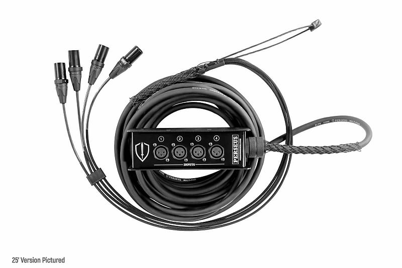 Elite Core Audio PERSEUS 4 Channel 15' ft XLR Mic Stage Studio Snake Cable Box to Fan W/TECHFLEX image 1