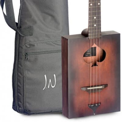 James Neligan CASK FIRKIN 4 string Acoustic Cigar Box Guitar with Gig Bag   2 Tone Satin Sunburs image 8