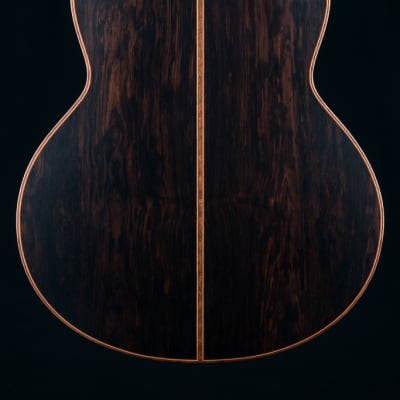 Lowden F-50 African Blackwood and Sinker Redwood with Abalone Top Trim, Inlay Package and Leaf Inlays NEW image 5