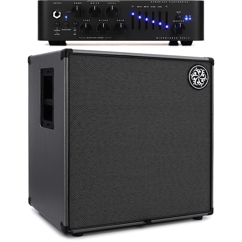 Darkglass Microtubes 900 v2 900-watt Bass Head and 1000-watt 4x10 Cabinet |  Reverb