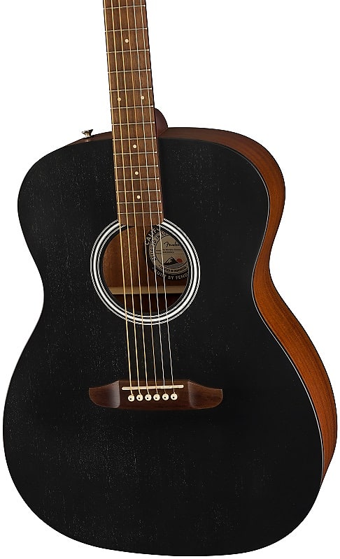Fender Monterey Standard Acoustic Guitar. Walnut Fingerboard, Black Top image 1