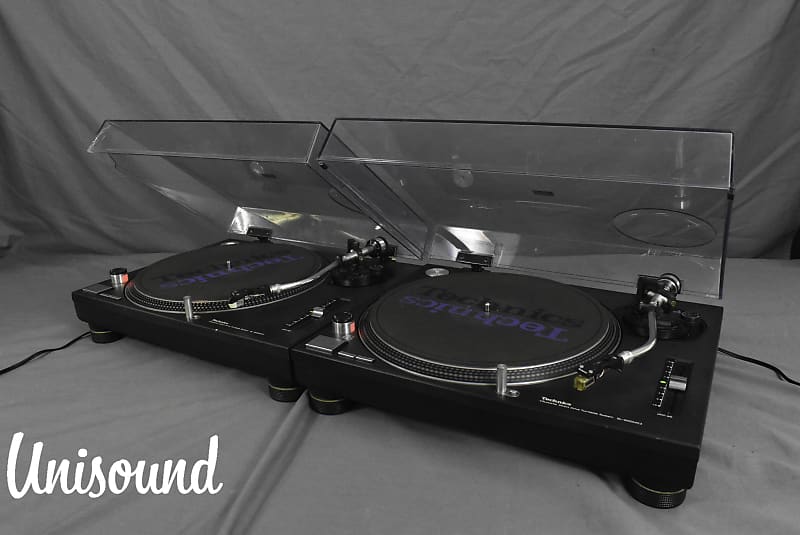 Technics SL-1200MK3 Black Pair Direct Drive DJ Turntables in Good condition image 1