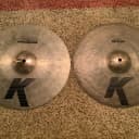 K Zildjian  14"  "EAK" Hi-Hat Cymbals 1016 and 1506 Grams