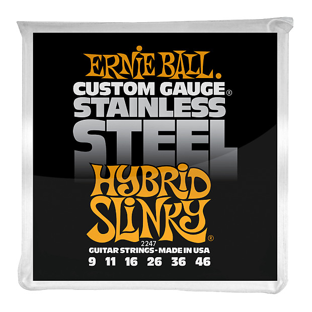 Ernie Ball 2247 Hybrid Slinky Stainless Steel Electric Guitar Strings (9-46) image 1