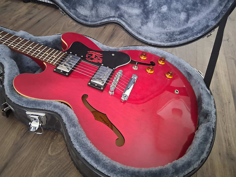 【Unnya】美品 エピフォン Epiphone Dot 2008 Epiphone Dot Semi-Hollow Body Electric Guitar Dark