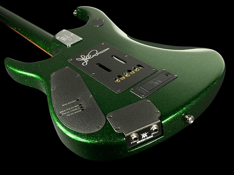 2013 Ernie Ball Music Man JP13 John Petrucci w Piezo ~ Signed - Emerald  Green Sparkle