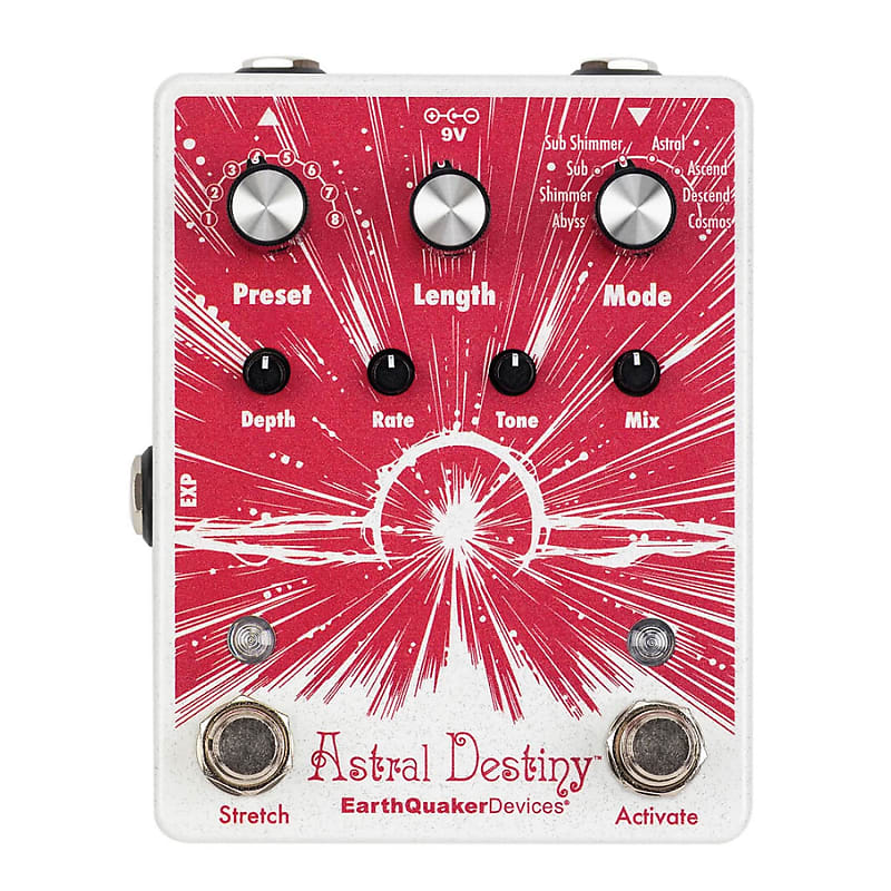 EarthQuaker Devices  Astral Destiny 2021 White/Red image 1