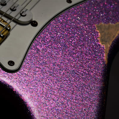 Fender Stratocaster  Standard Custom Relic Nitro Magenta Sparkle image 17