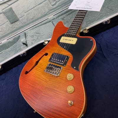 PJD Guitars St John Ltd Edition F-hole in Cherry Burst with Hard Case SN:169 image 8