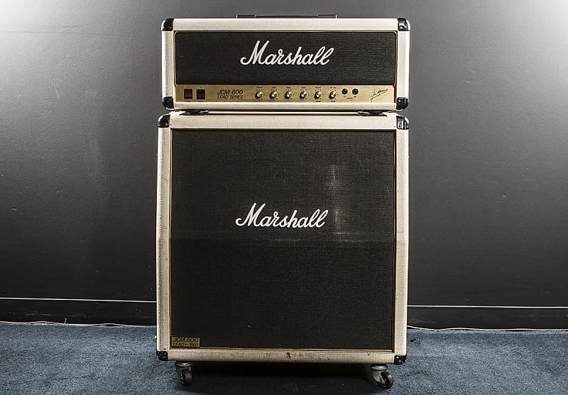 Marshall JCM800 2203 MK2 Master Model 100 Watt Lead Head and 1960A Slant  4-12 Cab 1986