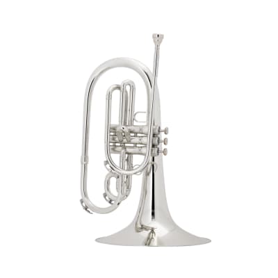 King Professional Ultimate Marching Mellophone Silver Plated, Outfit image 1