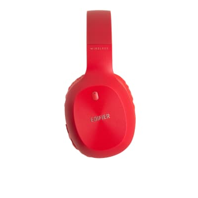 Edifier W800BT Wireless Bluetooth Lightweight Headphones Built-In Mic - Red image 3