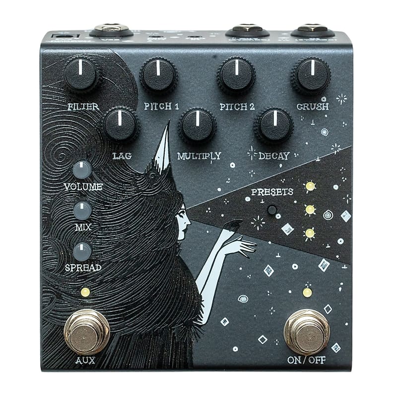 Old Blood Noise Endeavors Dark Star Stereo Soundscape Reverb Effects Pedal -Black
