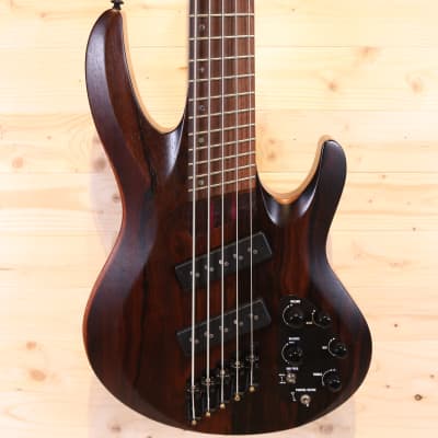 ESP LTD Deluxe B-1005 5-String Multi-Scale Electric Bass, Natural Satin for sale