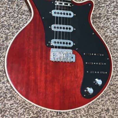 Burns Brian May electric guitar cherry red image 4