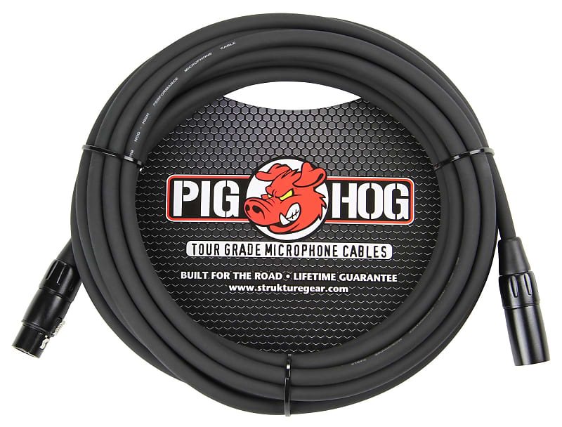 Pig Hog 8mm XLR Microphone Cable Male to Female 20 Ft Fully Balanced Premium Mic Cable image 1