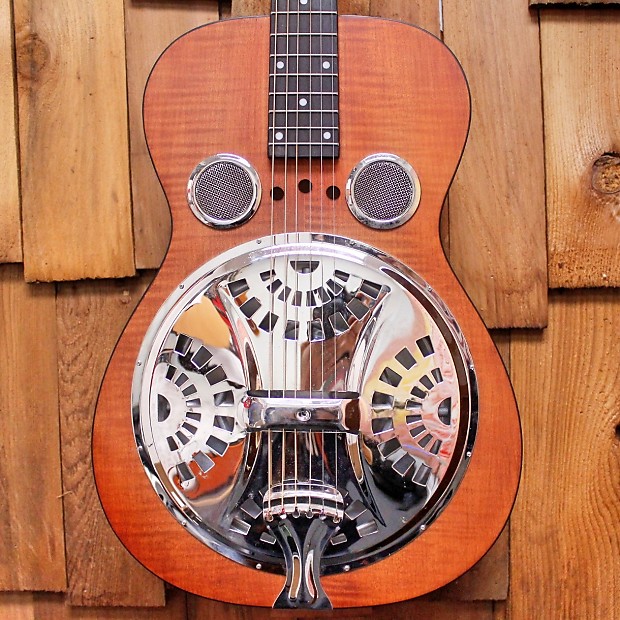 最旬トレンドパンツ Dobro Roundneck Hound Dog Deluxe Resonator w/ Hardhsell case ギター