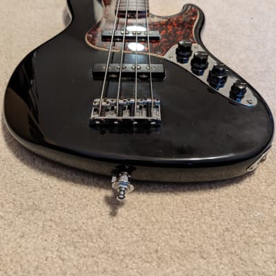 Fender American Deluxe Jazz Bass Fretless 2000 - Black w/ Tortoiseshell Pickguard image 2