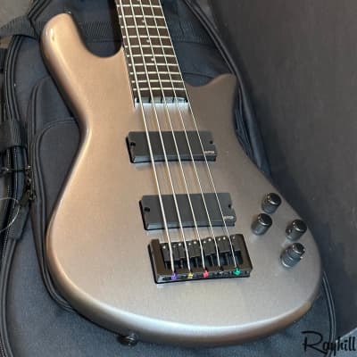 Spector NS Ethos HP 5 String Electric Bass Guitar - Gunmetal Silver image 6
