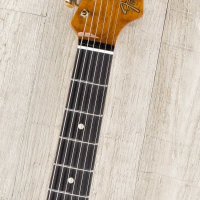 Fender Custom Shop 2019 Artisan Maple Burl Strat NOS Guitar, Aged Natural image 8