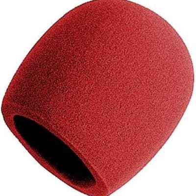 On-Stage ASWS58R Foam Microphone Windscreen - Red image 1