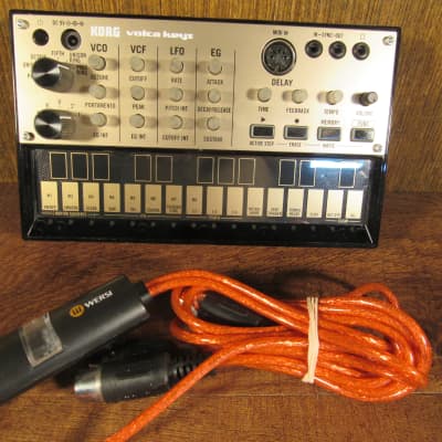 Korg Volca Keys Analog Loop Synthesizer 2013 - Present - Gold/Black With Wersi MIDI Cable Adapter
