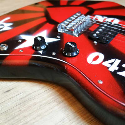 Custom Squier Jazzmaster Skullcat Guitars Qnstang No Control Punkrock Stencil image 5