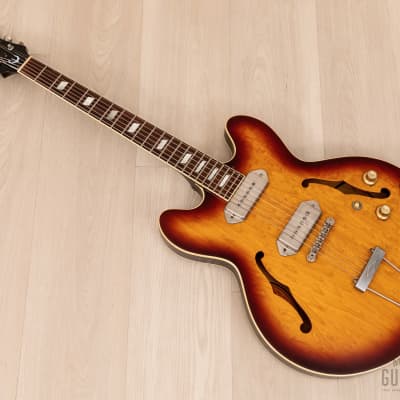 1989 Epiphone Casino Vintage Electric Guitar Pre-Elitist, Figured Maple w/ Case, Japan Terada image 12