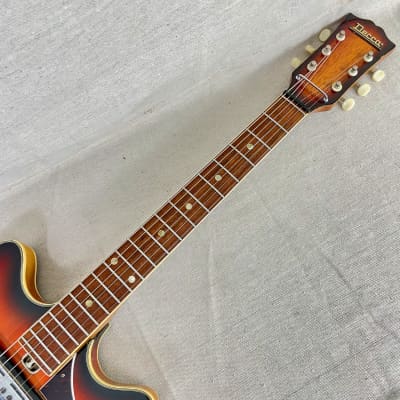 Decca DMI-501 1960s Sunburst Semi Hollow Short Scale Teisco | Reverb