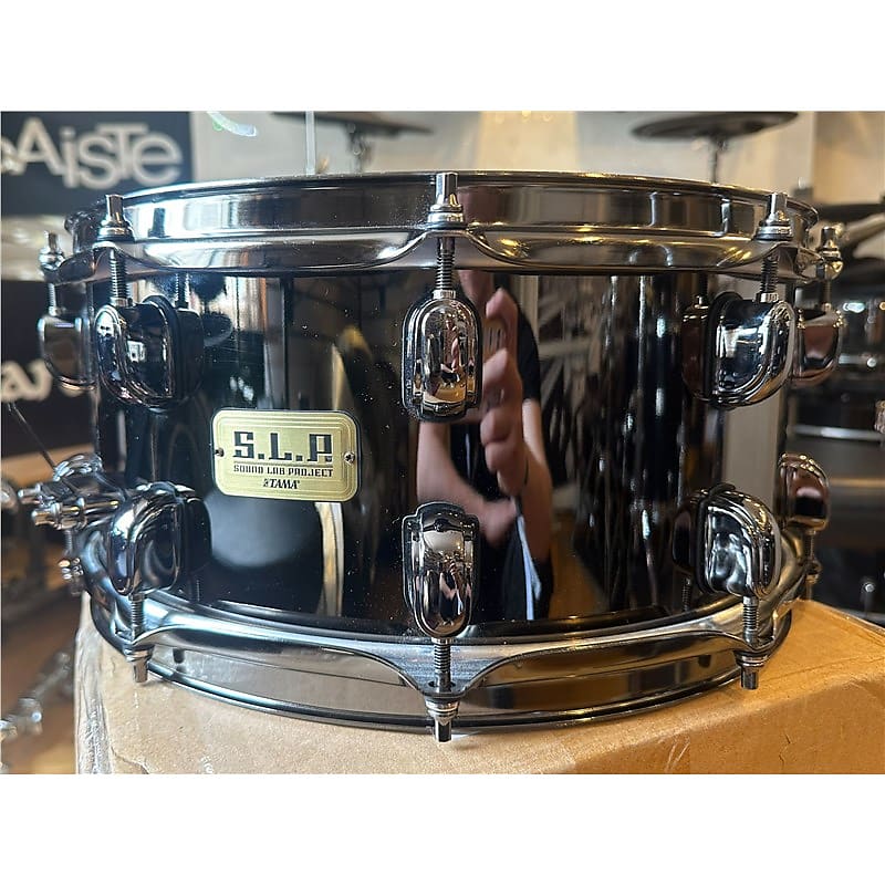 Tama S.L.P 14x6.5 Black Brass Snare Drum, Second-Hand