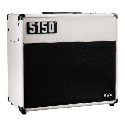 EVH 5150 Iconic Series 40W 1 x 12 Combo, Two-Channel, Reverb, Electric Guitar Amplifier with Molded Plastic Handle and Two 6L6 Power Tubes (Ivory) image 3